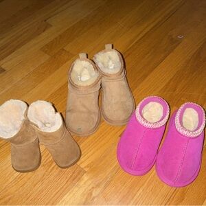 UGG Kids Boots in Tan and Pink